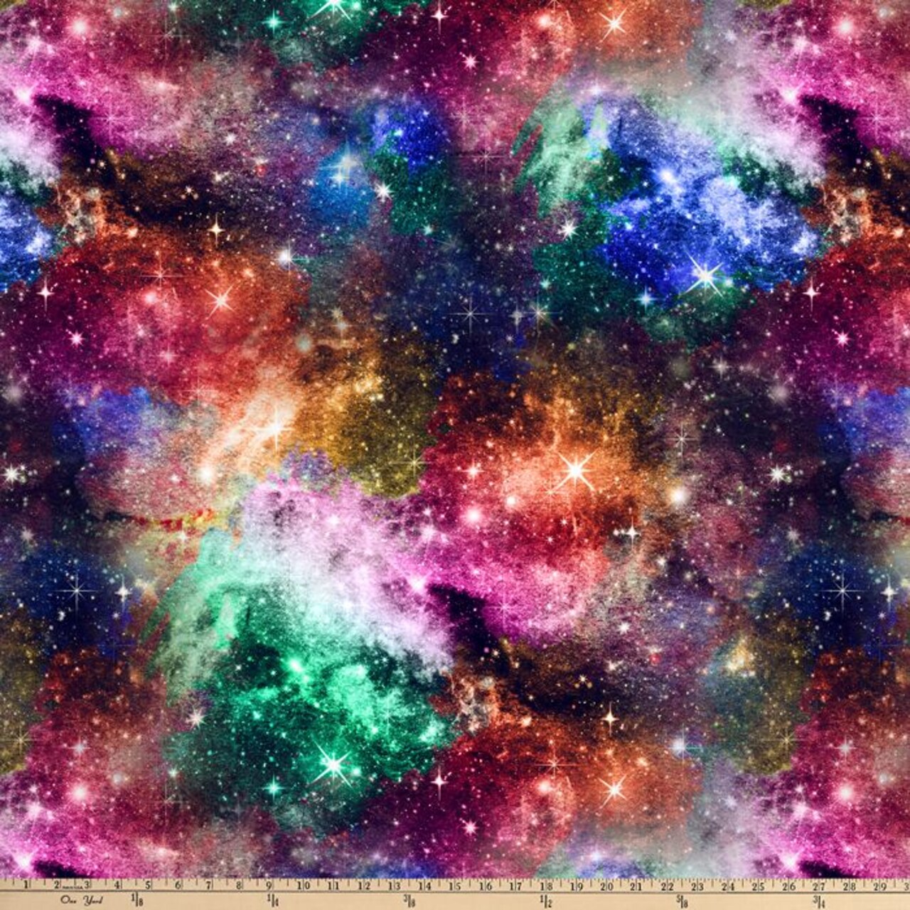 Celestial Galaxy Anti-Pill Premium Fleece Fabric | By The Yard